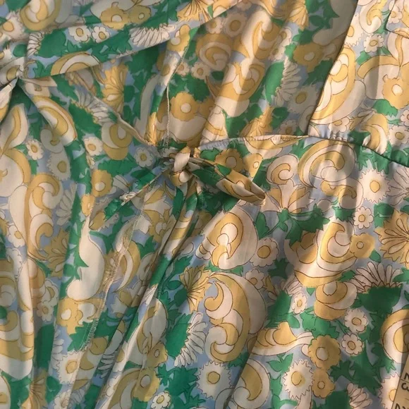 ZARA Floral Mini Wrap Dress with Satin Feel Size XS - Picture 15 of 16